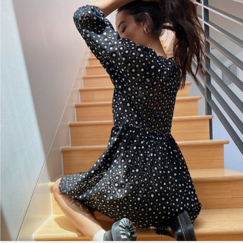 Aritzia Black and White DAISY Mini Dress